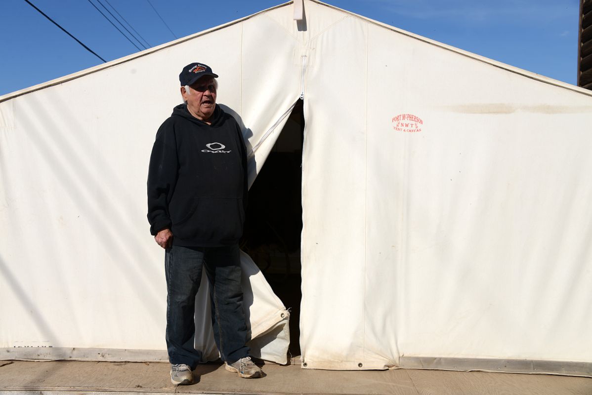 08B Billy Jacobson Outside His And Guide Eileen Jacbsons Showroom On Arctic Ocean Tuk Tour In Tuktoyaktuk Northwest Territories